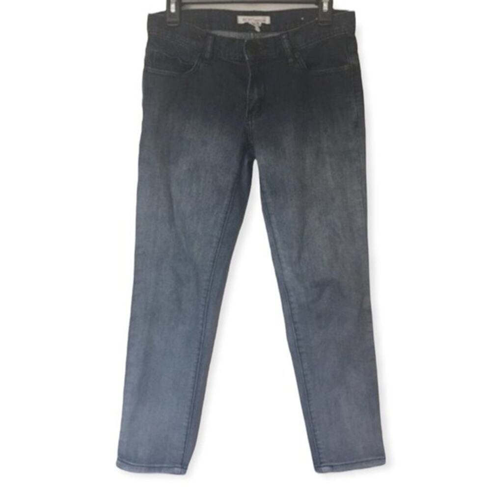 BCBGENERATION Gray Ombré Dye Wash Skinny Ankle Crop Jeans 26 Small Grunge
